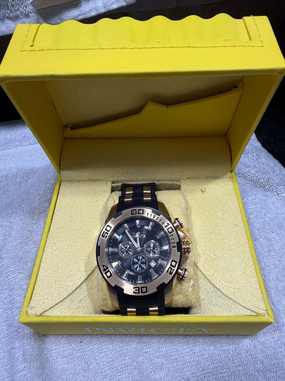 New Invicta Pro Diver 50mm Black Gold Watch 22340